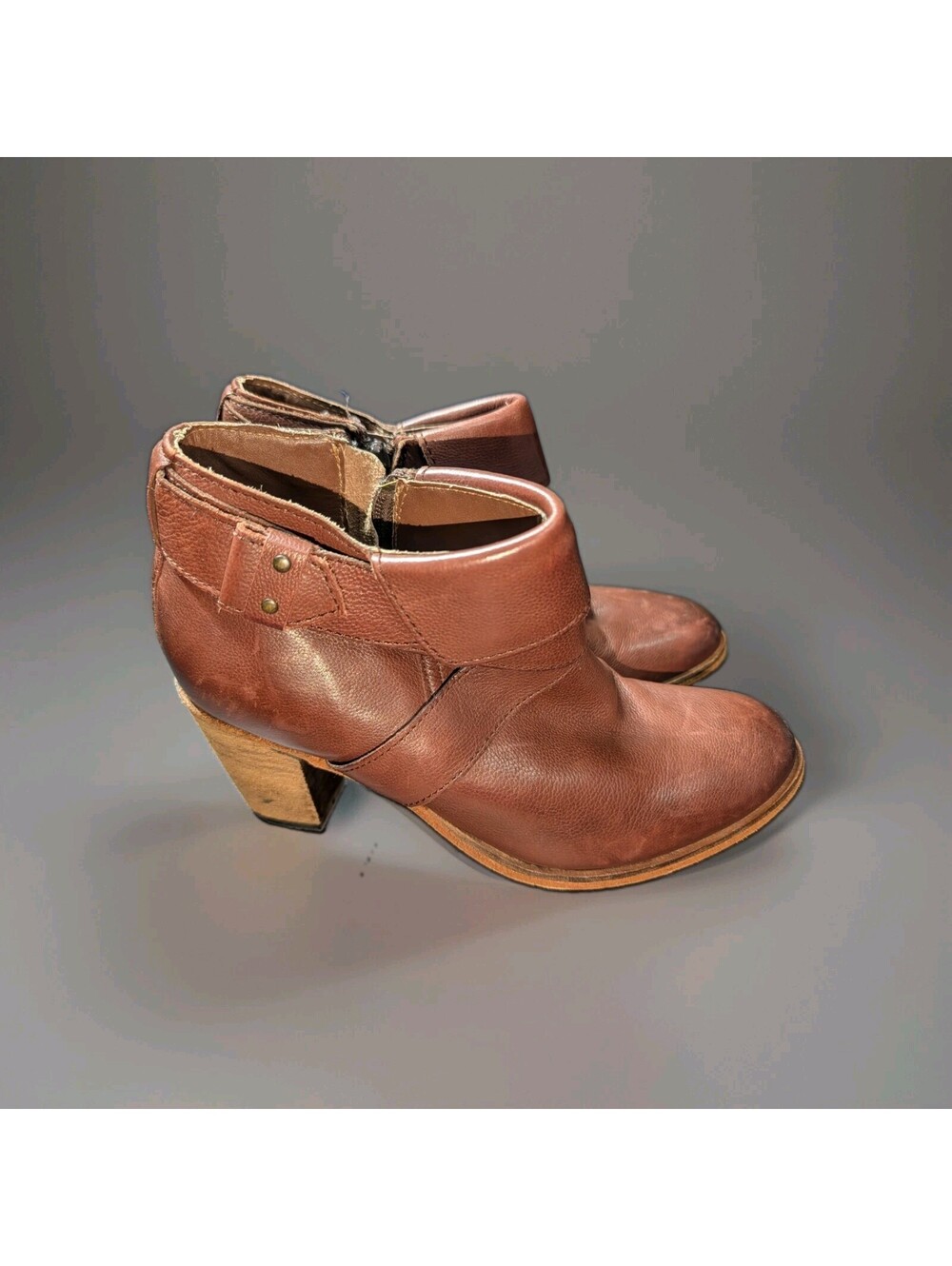 Johnston Murphy Leather Ankle Boots Women's Heels Size 6